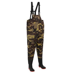 vidaXL Hrub&eacute; waders s botami Velikost 42 Mask&aacute;čov&aacute;