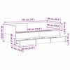 vidaXL Daybed s čelo Staré dřevo 90 x 190 cm kompozitní dřevo