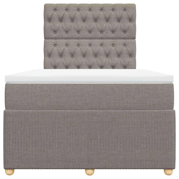 vidaXL Box spring postel s matrac&iacute; taupe 120x190 cm textil