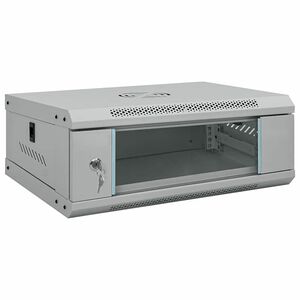 vidaXL Síťový kabinet s úložištěm Šedá 53 x 35 x 21 cm Ocel