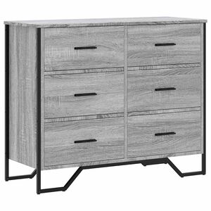 vidaXL Komoda &scaron;ed&aacute; sonoma 91 x 35,5 x 74,5 cm kompozitn&iacute; dřevo