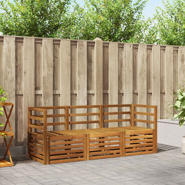 vidaXL Sedac&iacute; soupravy 3 pcs Př&iacute;rodn&iacute; Masivn&iacute; ak&aacute;tov&eacute; dřevo