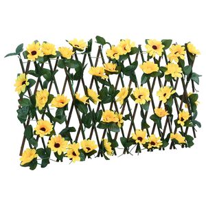 vidaXL Trel&aacute;ž s uměl&yacute;m břečťanem roztahovac&iacute; žlut&aacute; 180 x 30 cm