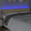 vidaXL Čelo postele s LED kr&eacute;mov&eacute; 180 x 7 x 78/88 cm textil