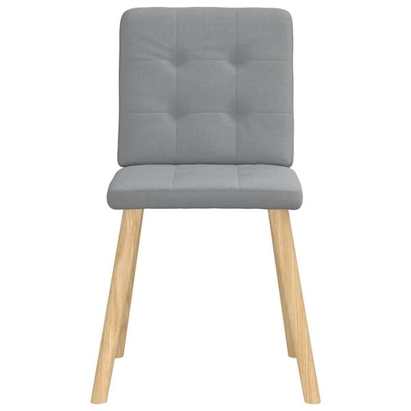 vidaXL Jídelní židle 2 ks světle šedé textil