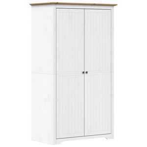 vidaXL &Scaron;atn&iacute; skř&iacute;ň BODO b&iacute;l&aacute; a hněd&aacute; 99x53,5x173 cm masivn&iacute; borovice