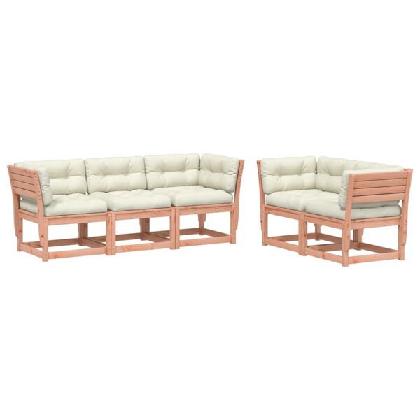 vidaXL 5dílná zahradní sedací souprava s poduškami masivní douglaska