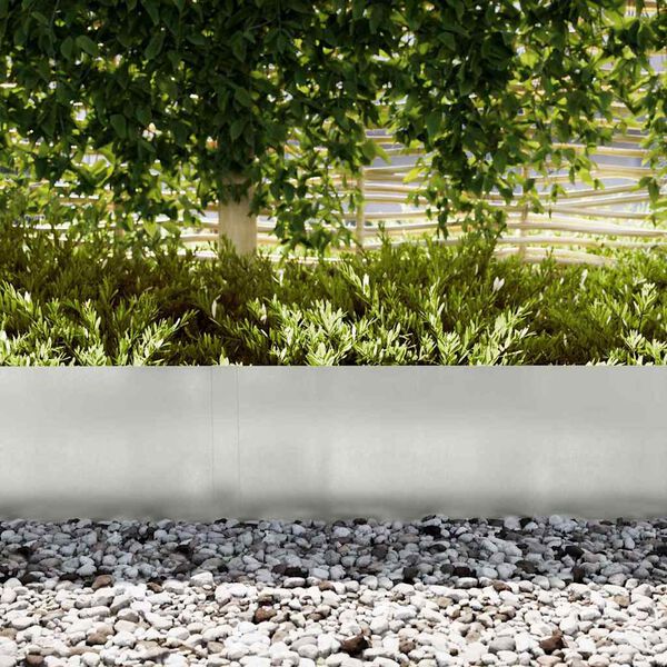 vidaXL Obrubníky trávníku 30 pcs Stříbrná 100 x 0.5 x 30 cm