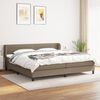 vidaXL Box spring postel s matrac&iacute; taupe 200x200 cm textil