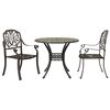 vidaXL 3d&iacute;ln&yacute; bistro set bronzov&yacute; lit&yacute; hlin&iacute;k