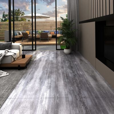 vidaXL Samolepicí podlahová krytina PVC 5,21 m² 2 mm matné šedé dřevo