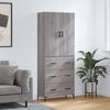 vidaXL Skř&iacute;ň highboard &scaron;ed&aacute; sonoma 69,5 x 34 x 180 cm kompozitn&iacute; dřevo