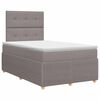 vidaXL Postel boxspring s matrac&iacute; s čelo Taupe 120 x 200 cm Textil