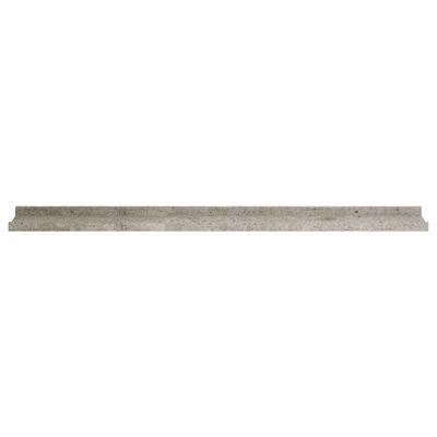vidaXL Nástěnné police 4 ks betonově šedé 100 x 9 x 3 cm