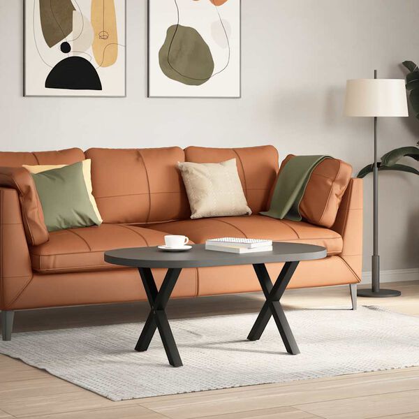 vidaXL Nohy konferenčn&iacute;ho stolku ve tvaru X, 2 ks, čern&eacute;, 50 x (42-43) cm, ocel