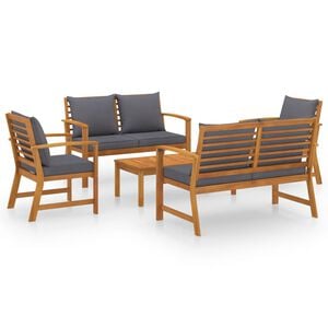 vidaXL 5d&iacute;ln&aacute; zahradn&iacute; sedac&iacute; souprava s podu&scaron;kou masivn&iacute; ak&aacute;cie