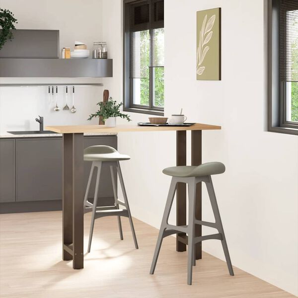 vidaXL Nohy barov&eacute;ho stolu z př&iacute;rodn&iacute; oceli 2 ks 40 x (110-111) cm ocel