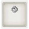vidaXL Dřez B&iacute;l&aacute; 430 x 460 mm 80% Křemenn&eacute; a 20% Pryskyřice