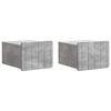 vidaXL N&aacute;stěnn&yacute; nočn&iacute; stolek 2 pcs Betonově &scaron;ed&aacute; 33 x 34,5 x 24 cm