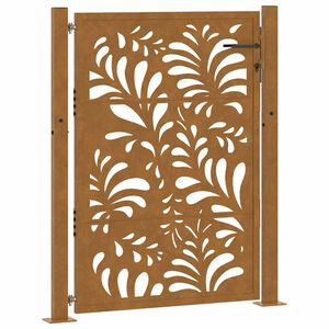vidaXL Zahradn&iacute; branka 100 x 125 cm odoln&aacute; ocel s vlnit&yacute;m designem