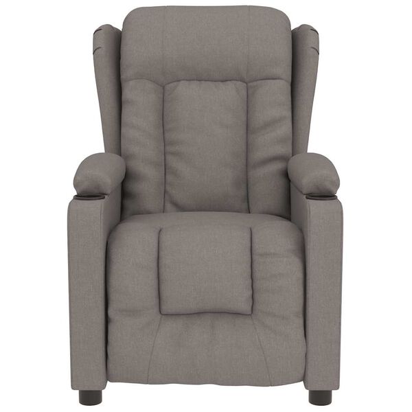 vidaXL Masážní křeslo taupe textil