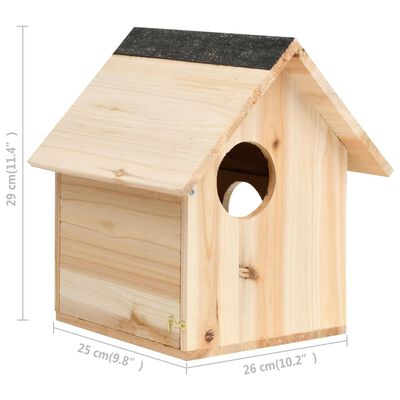 vidaXL Domeček pro veverky jedlové dřevo 26 x 25 x 29 cm