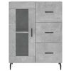 vidaXL Skř&iacute;ň highboard betonově &scaron;ed&aacute; 69,5x34x180 cm kompozitn&iacute; dřevo