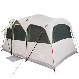 vidaXL Rodinn&yacute; stan B&iacute;l&aacute; a zelen&aacute; 435 x 255 x 216 cm Polyester a ocel