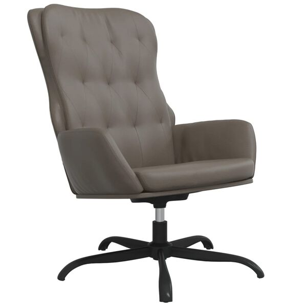 vidaXL Relaxačn&iacute; křeslo s podnožkou antracitově &scaron;ed&eacute; uměl&aacute; kůže