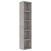 vidaXL Knihovna betonově šedá 40 x 30 x 189 cm dřevotříska