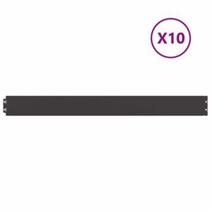 vidaXL Travn&iacute; lemy 10 ks čern&eacute; 10x103 cm ocel v&aacute;lcovan&aacute; za studena