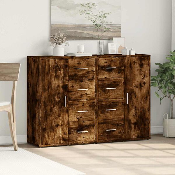 vidaXL Př&iacute;born&iacute;ky 2 ks kouřov&yacute; dub 60 x 31 x 84 cm kompozitn&iacute; dřevo