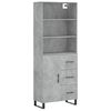 vidaXL Skř&iacute;ň highboard betonově &scaron;ed&aacute; 69,5x34x180 cm kompozitn&iacute; dřevo