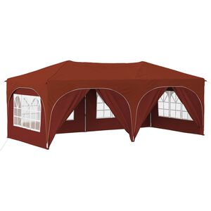 vidaXL P&aacute;rty stan s v&yacute;suvn&yacute;m st&aacute;nkem 575 x 288 x 245 cm Cihlov&aacute;