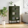 vidaXL Skř&iacute;ň highboard olivově zelen&aacute; 68x39x123 cm ocel
