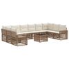 vidaXL Sada zahradn&iacute;ch pohovek 11 pcs Beige a kr&eacute;mov&aacute; b&iacute;l&aacute; polyratan