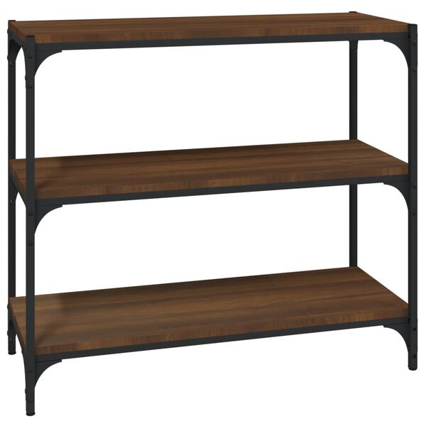 vidaXL Knihovna hněd&yacute; dub 80x33x70,5 cm kompozitn&iacute; dřevo a ocel