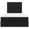 vidaXL Osmanský rám postele s matrací černá 120x200cm umělá kůže