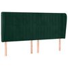 vidaXL Čelo postele typu u&scaron;&aacute;k tmavě zelen&aacute; 163x23x118/128 cm samet