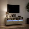 vidaXL N&aacute;stěnn&aacute; TV skř&iacute;ňka s LED osvětlen&iacute;m dub sonoma 130x31x45 cm