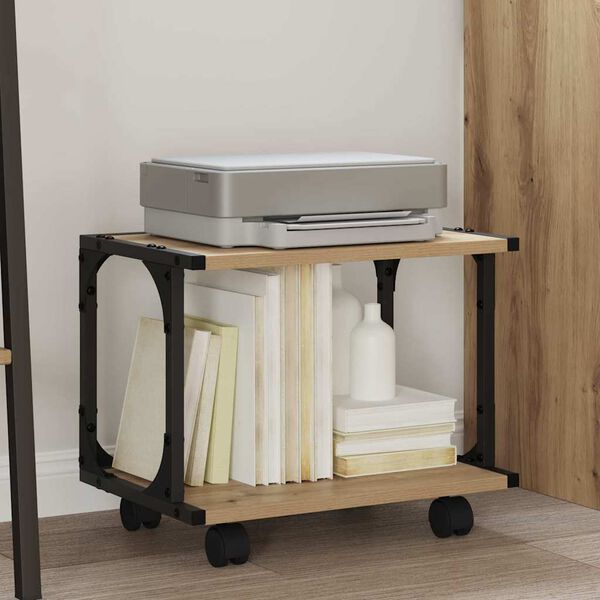 vidaXL Stojan na tisk&aacute;rnu Artisanov&yacute; dub 41 x 28 x 33.5 cm