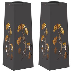 vidaXL Sol&aacute;rn&iacute; LED Cestovn&iacute; Světlo 2 ks Tepl&aacute; b&iacute;l&aacute; 18 x 18 x 50 cm