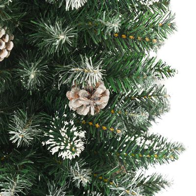 vidaXL Umělý úzký vánoční stromek se stojanem 210 cm PVC