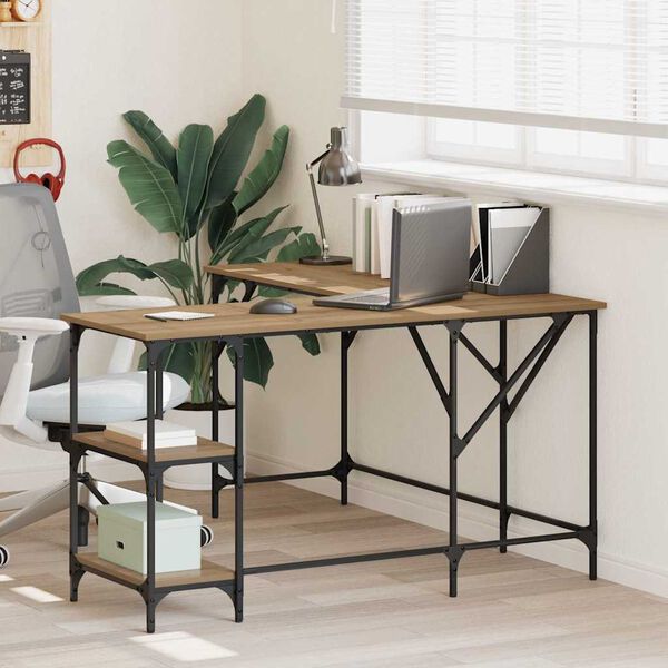 vidaXL Stůl Artisanov&yacute; dub 139 x 139 x 75 cm kompozitn&iacute; dřevo