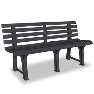 vidaXL Zahradn&iacute; lavice 145,5 cm plastov&aacute; antracitov&aacute;