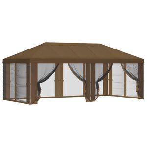 vidaXL Kryt na alt&aacute;n s bočn&iacute;mi stěnami 6 x 3 m Taupe Polyester 190