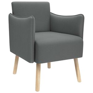 vidaXL Akcentn&iacute; židle Tmavě &scaron;ed&aacute; Textil