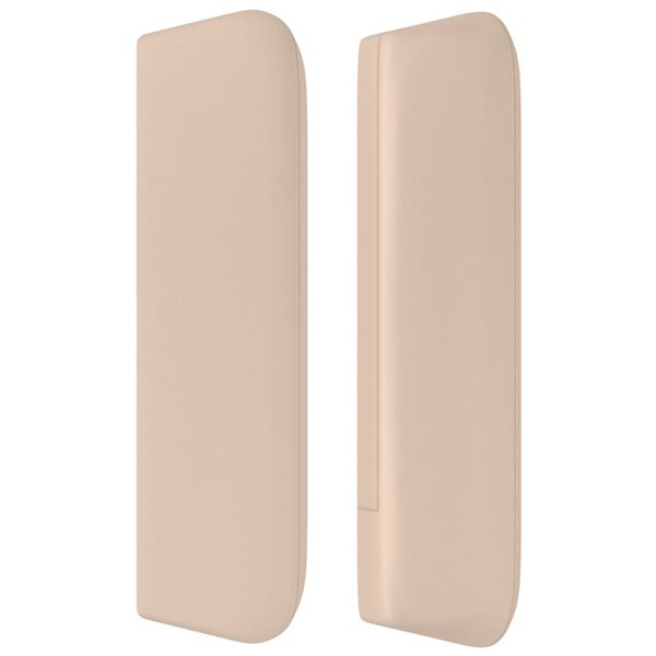 vidaXL Čelo postele typu ušák cappuccino 203x16x78/88 cm umělá kůže