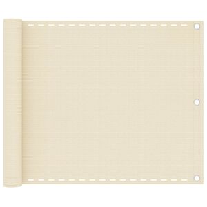 vidaXL Balkonov&aacute; z&aacute;stěna kr&eacute;mov&aacute; 75 x 300 cm HDPE