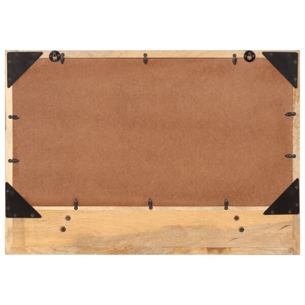 vidaXL Zrcadlo s policí 80x8x55 cm sklo a masivní mangovníkové dřevo